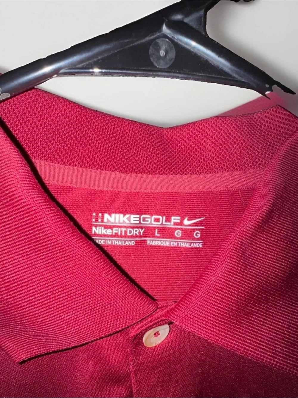 Nike Golf DriFit Fit  Long Sleeve “Team Red” Polo Shirt Mens Large